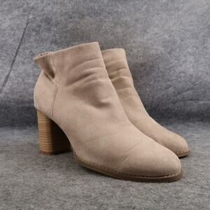 Dolce Vita Shoes Womens 10 Bootie Block Heel Fashion Lifestyle Boho Brown Zip DV